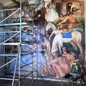 Ramona Bowl Buon Fresco by Milford Zornes Restoration by iLia Fresco 