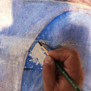 Ramona Bowl Buon Fresco by Milford Zornes Restoration by iLia Fresco 