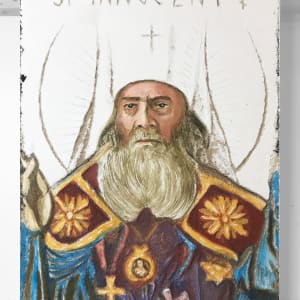 St. Innocent of Alaska - Sgraffito Fresco Icon by iLia Fresco 