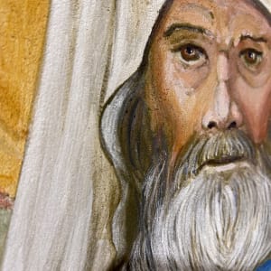 Saint Innocent of PM - Santo Inocencio - Buon Fresco Sgraffito Icon by iLia Fresco 