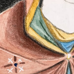 Mother of God after Andronicus Theotokos III - Sgraffito Fresco Icon by iLia Fresco  Image: Detail