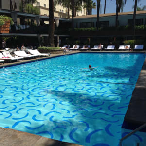 David Hockney Swimming Pool Mural at Roosevelt Hotel Restoration by iLia Fresco  Image: 2008