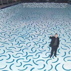 David Hockney Swimming Pool Mural at Roosevelt Hotel Restoration by iLia Fresco  Image: 2008