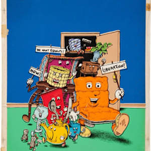 Clothes Magazine "Home Store: Out of the Closet" Production Art by Jerry Zimmerman