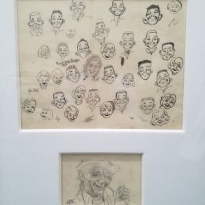 Face sketches by Kelly Freas, Image 1.