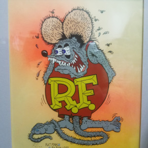 Rat Fink - hand painted, signed cel by Ed "Big Daddy" Roth