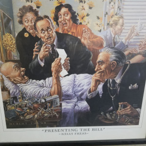 'Presenting the Bill" - artist proof litho by Kelly Freas
