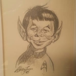 Alfred E. Neuman as Mr. Spock - sketch by Kelly Freas