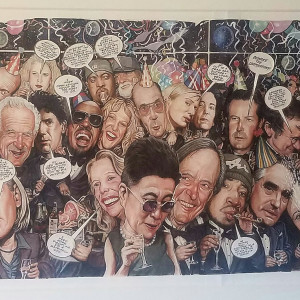 The Party - Rolling Stone (1999) by Drew Friedman 
