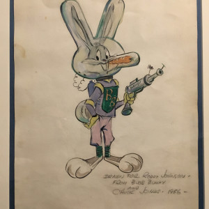 Bugs Bunny Spacesuit sketch by Chuck Jones