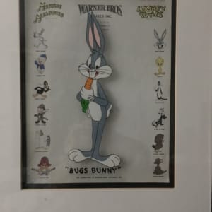 Bugs Bunny publicity cel + original WB stationery (1940's) by Warner Bros. Animation