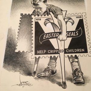 3 Different Karl Hubenthal editorial cartoons (1950's-70's) by Karl Hubenthal 