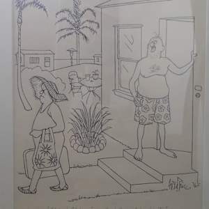 New Yorker cartoon "Aloha! Aloha from the bottom of my heart." by George Price