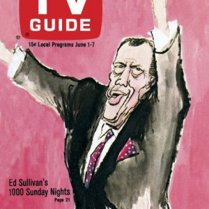 Ed Sullivan - TV Guide Cover  by Ronald Searle 