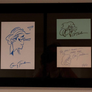 Zonker, Mike, and Joanie sketches by Garry Trudeau, Image 1.