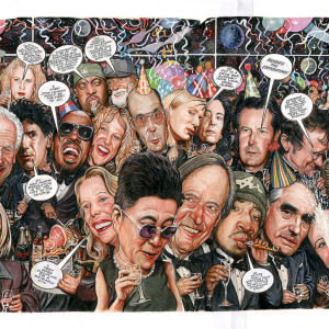 The Party - Rolling Stone (1999) by Drew Friedman