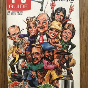 TV Guide prelim cover WKRP by Jack Davis 