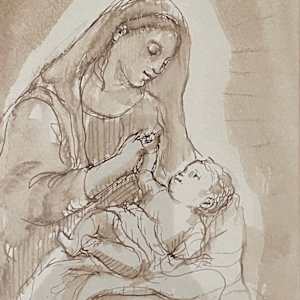 Nativity VIII by Lovetta Reyes-Cairo Fine Art