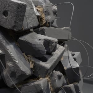 to become an echo by Michael Webster  Image: detail of 3D printed sculpture made from scans of found bricks