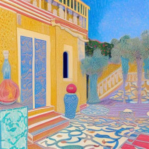 Terrace Sud de France by Karla Cohen