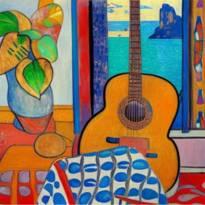 Mediterranean Music Room by Karla Cohen