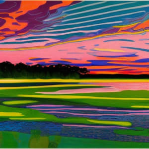 Abstract Sunset by Karla Cohen