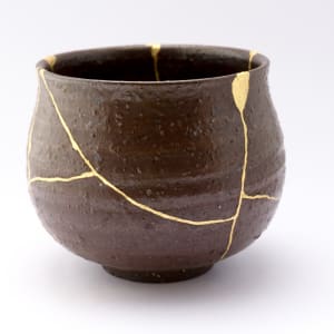 Brown Kintsugi Bowl by Sam Love