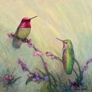 Anna's Hummingbird Pair by Floy Zittin, Image 1.