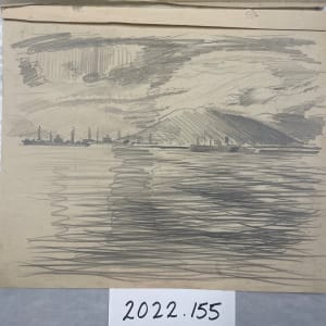 Untitled (View of ships and hills) by Michael Lester, Image 1.