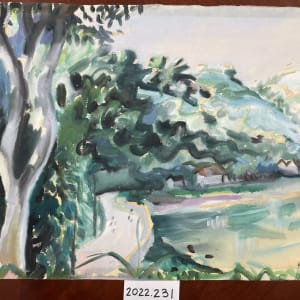 Untitled (Woods, Water, and Houses) by Michael Lester, Image 1.