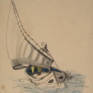 Untitled (Sailboat With Eyes) by Michael Lester
