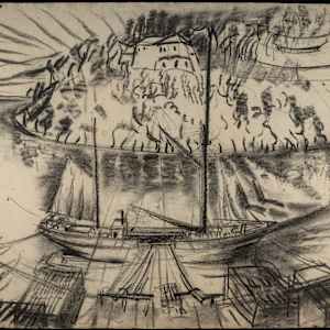 Untitled (Study for 'Garlandstone on the River Tamar') by Michael Lester, Image 2.