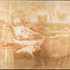 Untitled (Two Docked Barges) by Michael Lester, Image 2.