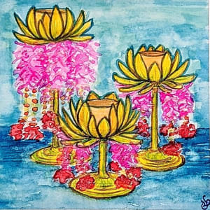 Lotus Centerpieces by Roshni Patel