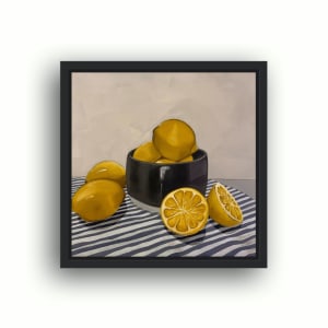 Bowl Of Lemons #2  | Framed by amanda rubenstein 
