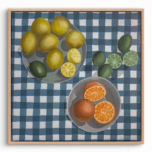 Citrus On Table | Framed by amanda rubenstein 