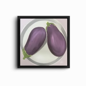 Eggplants On Plate | Framed by amanda rubenstein 