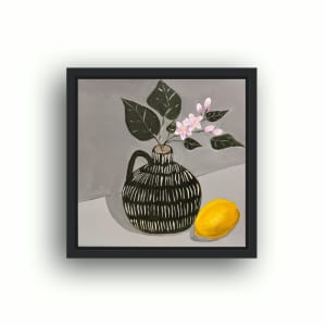Lemon Blossom In Vase | Framed by amanda rubenstein 