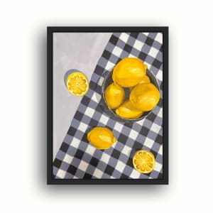 Lemons On Table #4 | Framed by amanda rubenstein 