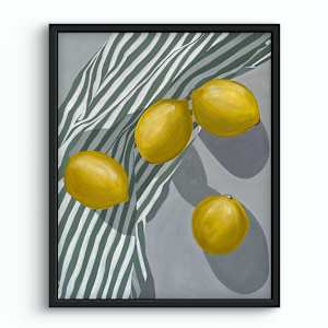 Lemons On Table | Framed by amanda rubenstein 