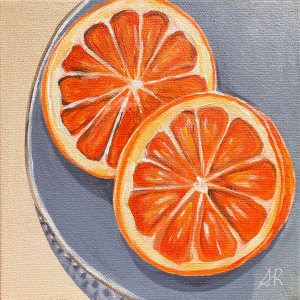 Oranges And Lemons | Mini Diptych | Framed by amanda rubenstein 