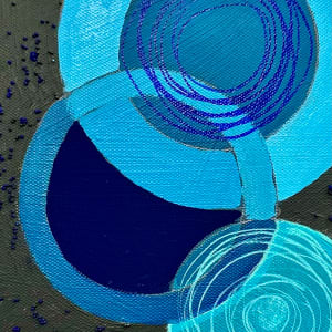 Compass #29 Navy and Blues by Lynda Keeler 
