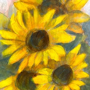 Sunflowers In Vase by Heather Duris