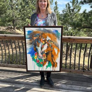Precious Love by Lynn Shield  Image: This is me holding the framed piece.