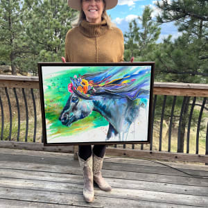 Runaway Bride by Lynn Shield  Image: Artist with painting