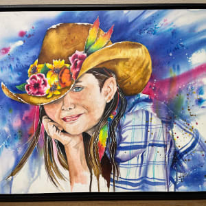 Little Miss Rodeo by Lynn Shield  Image: Front view, framed