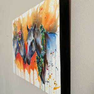 Sweet Moment by Lynn Shield  Image: Side view - this piece is now framed - contact artist for photo