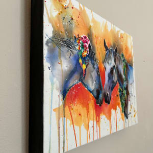 Sweet Moment by Lynn Shield  Image: Side view - this piece is now framed - contact artist for photo