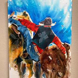 Wrestle 'Em by Lynn Shield  Image: Wrestle 'Em - on wall