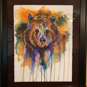 Purple Bear by Lynn Shield  Image: Purple Bear - framed